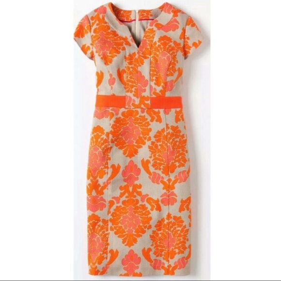 Boden Dresses & Skirts - Boden | Notch Neck Brocade Floral Shift Dress 10